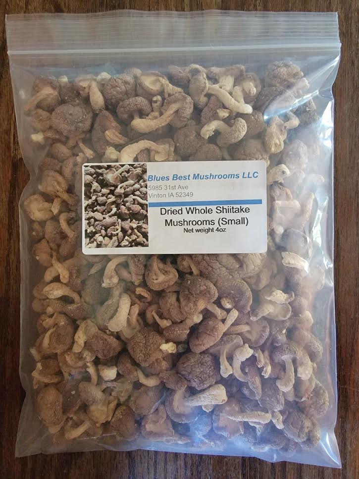 4 Ounce Dried Organic Whole Shiitake Mushrooms